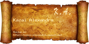Kazai Alexandra névjegykártya