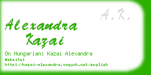 alexandra kazai business card